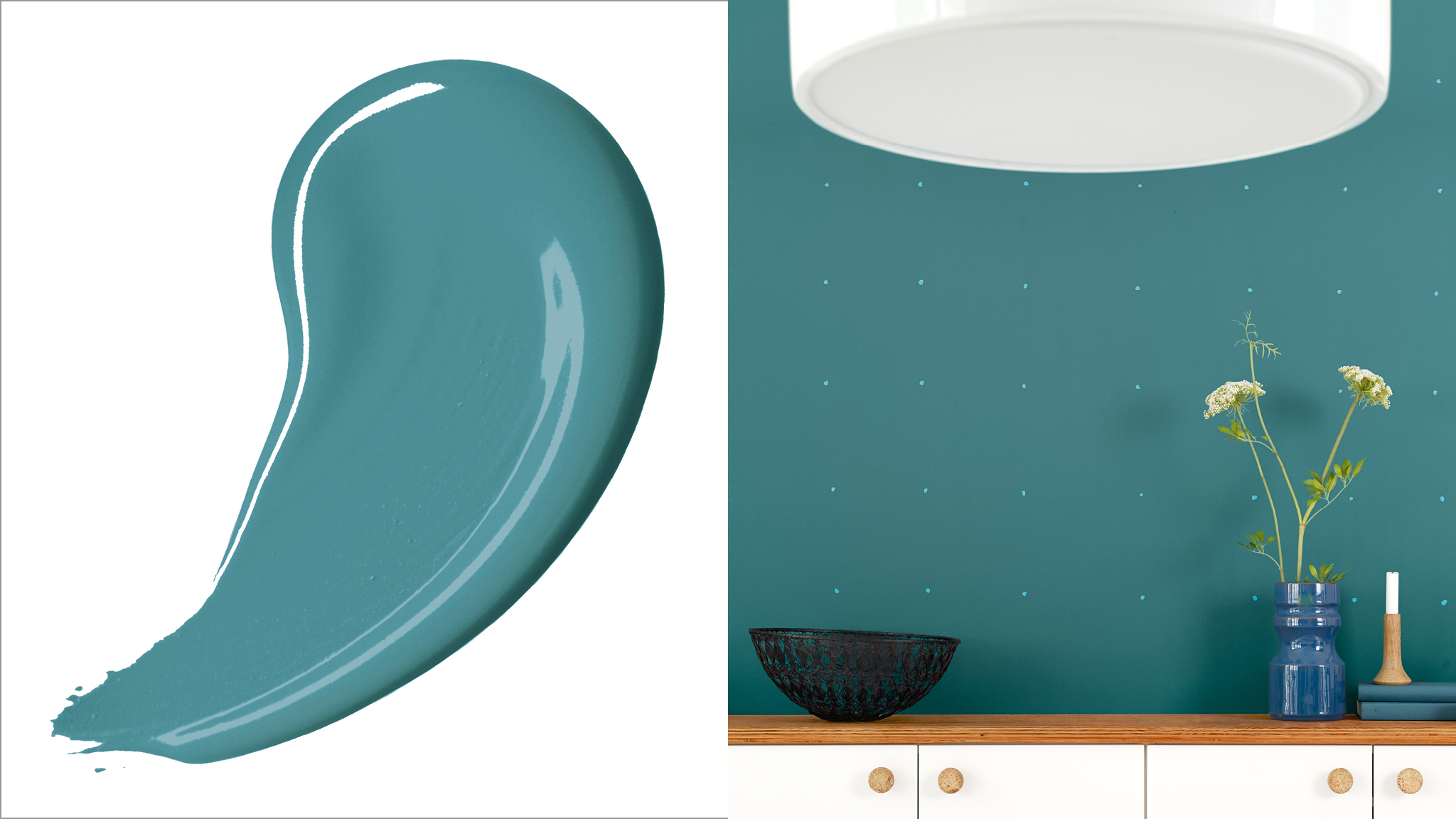 Cobalah warna toska yang fleksibel Toska adalah warna pilihan untuk dekorasi trend-savy, tetapi warna ini juga sangat fleksibel. Warna ini tidak hanya bekerja dengan baik sebagai latar belakang untuk skema kontemporer yang mutakhir namun juga dalam rumah yang lebih tradisional.