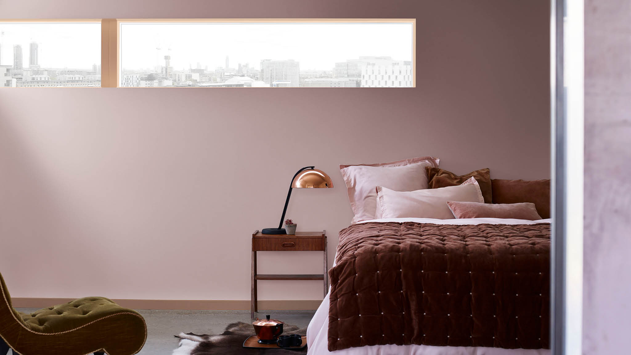 Kamar tidur bernuansa Heart wood Kamar tidur natural dan nyaman