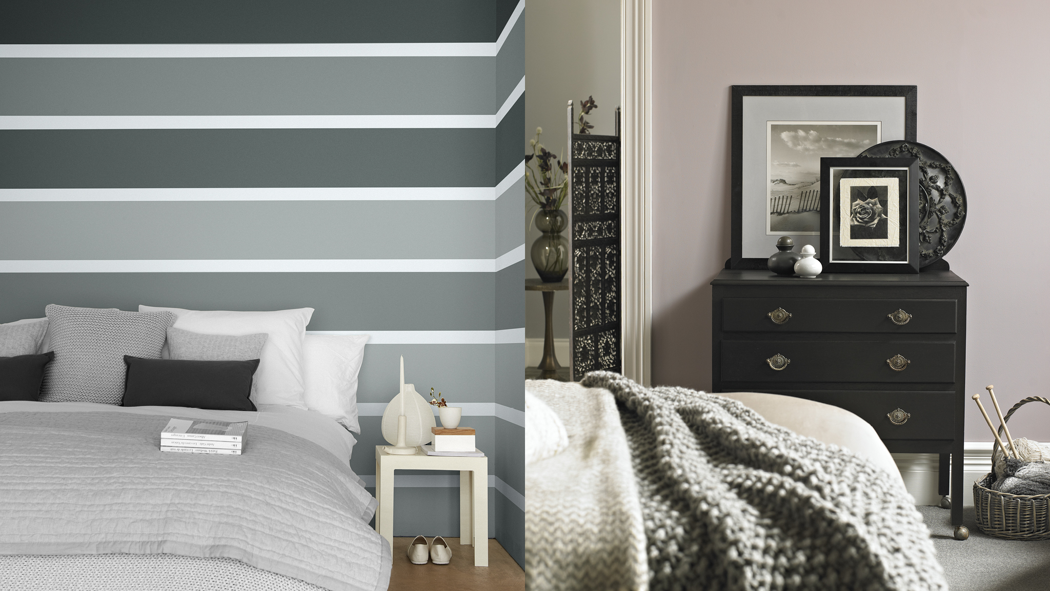 Kamar tidur modern yang berkelas Nuansa keperakan yang pucat memberikan kesan dewasa yang elegan dan dapat dipadukan dengan aksesori dari hampir semua warna.