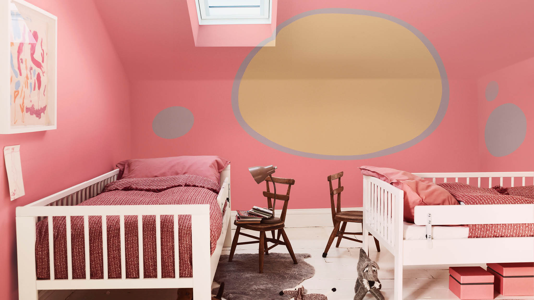 Koral ceria di kamar tidur anak Koral ceria di kamar tidur anak